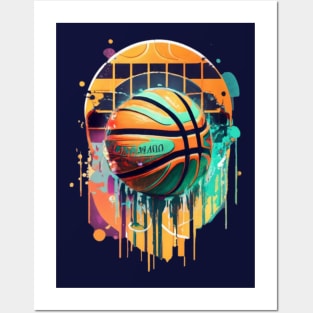 dripping basketball Posters and Art